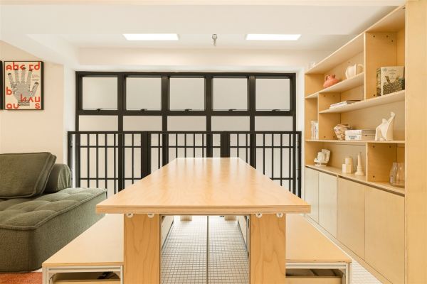 Wide loft interior view
